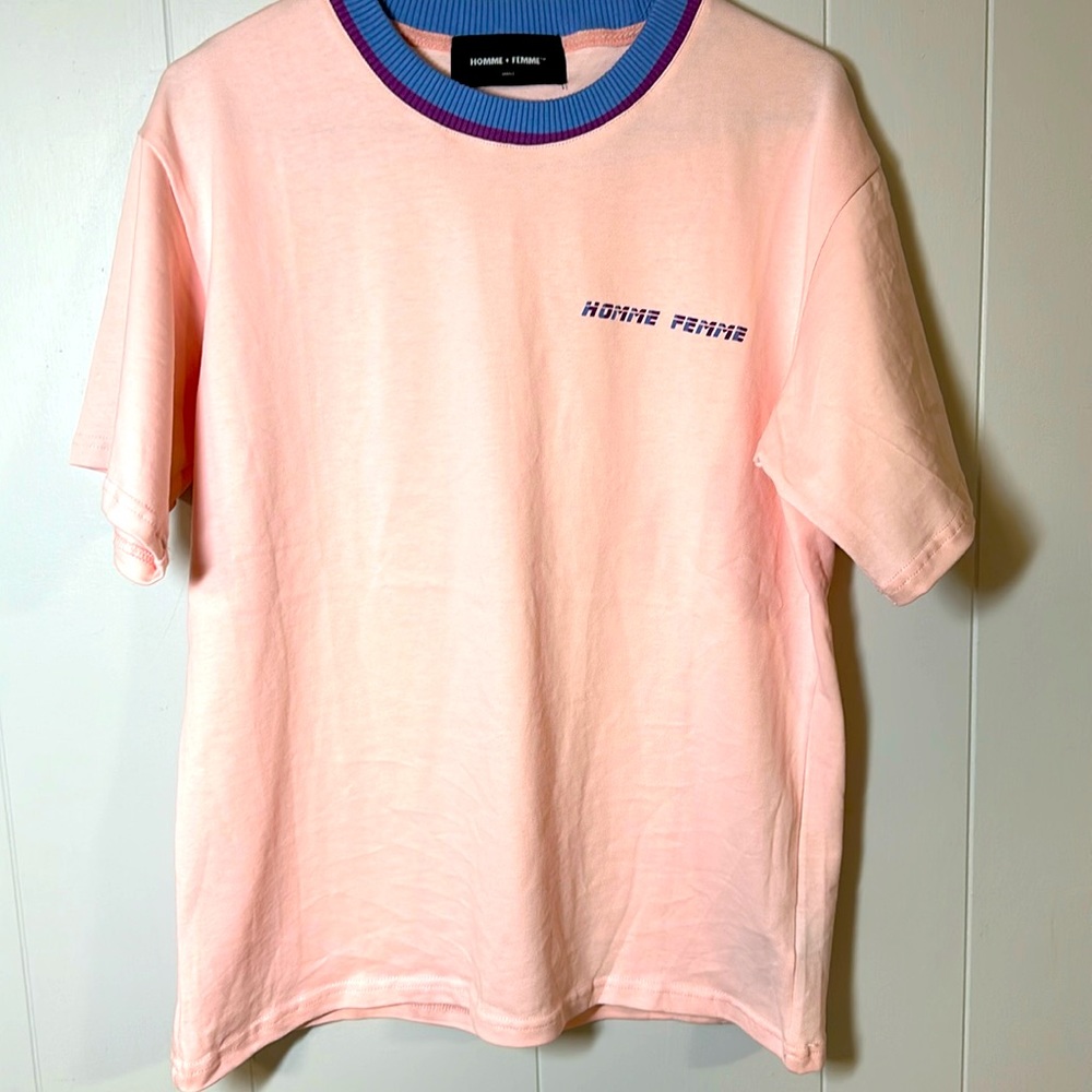 Homme + Femme NWOT Small Tee Pink $120 MSRP